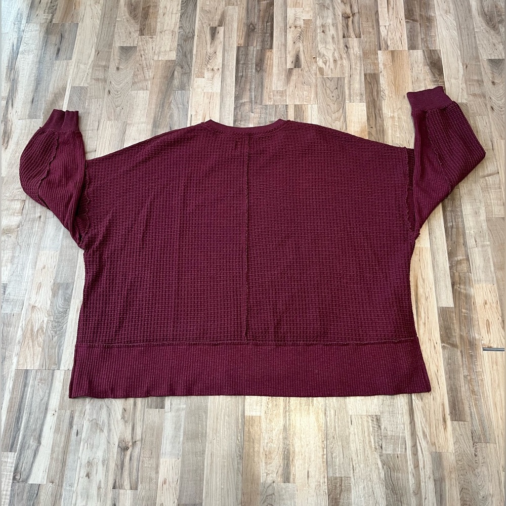 AE Big Hig Waffle Crew Neck Sweatshirt - Picture 6 of 7